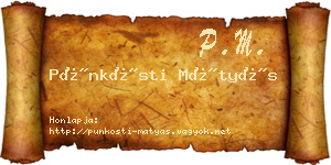 Pünkösti Mátyás névjegykártya